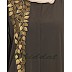 Front open embroidered abaya- Olive Green Front open embroidered abaya- Olive Green